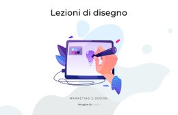 Mockup Di Sito Web Esclusivo Per Lezioni Di Disegno