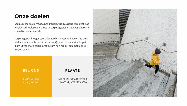 Doelen stellen Website Builder-sjablonen