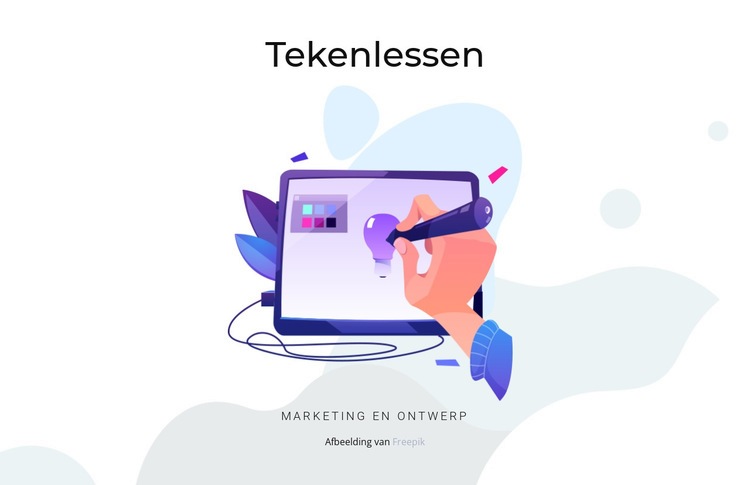 Lessen tekenen Website mockup