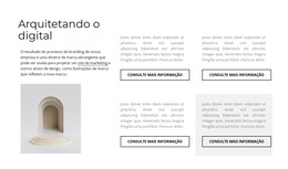 Site HTML Para Quatro Colunas Com Texto