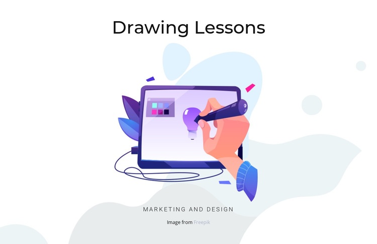 Drawing lessons Wix Template Alternative