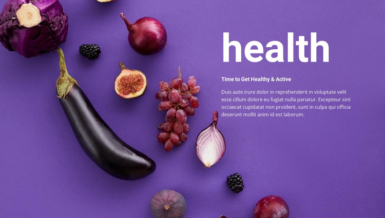 Composition of vegetables HTML Template