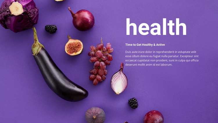 Composition of vegetables HTML5 Template