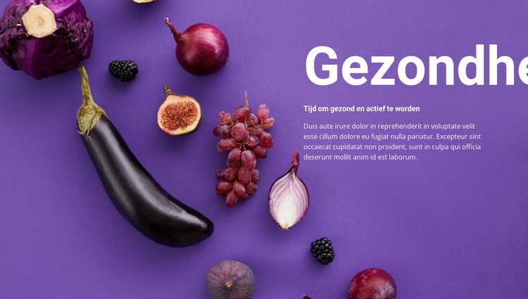 Samenstelling van groenten Website mockup