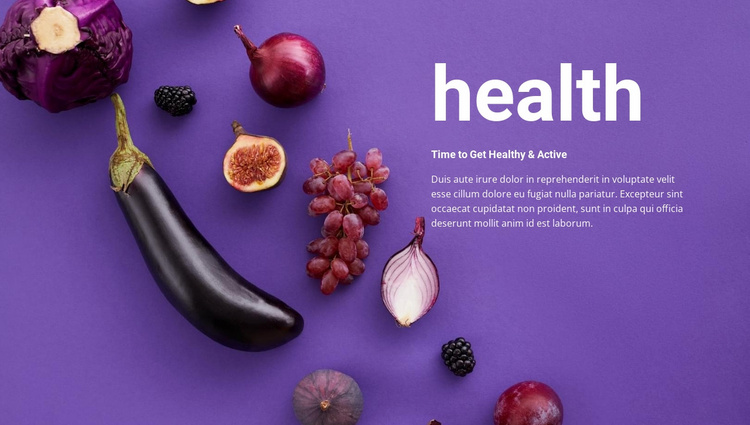 Composition of vegetables Landing Page