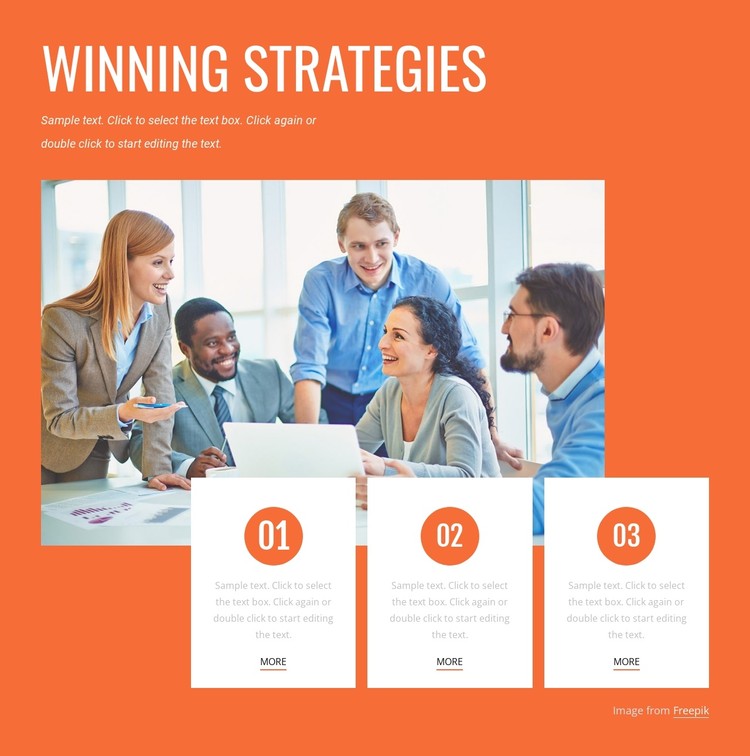 Winning strategies CSS Template