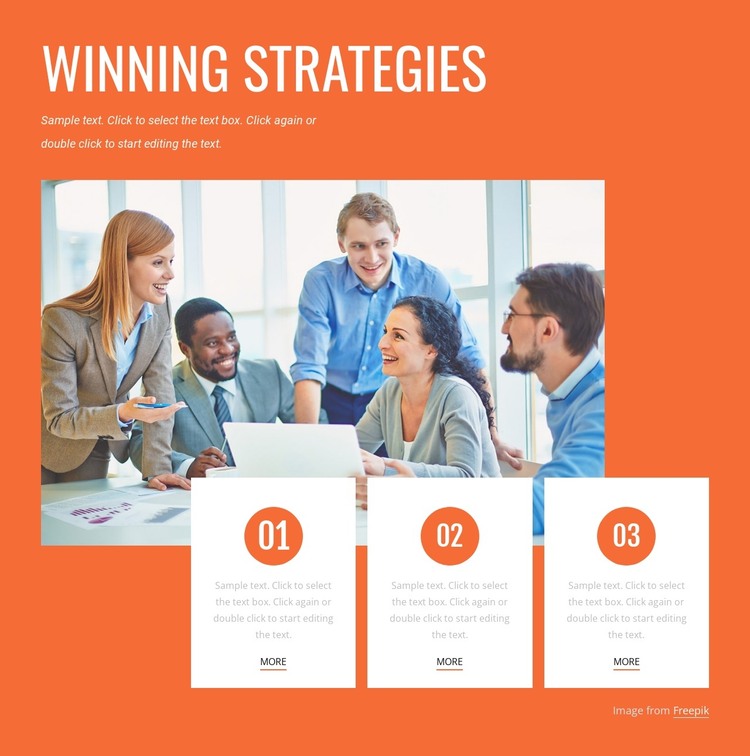 Winning strategies HTML Template