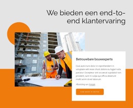 Betrouwbare Bouwexperts - Professioneel Websitemodel