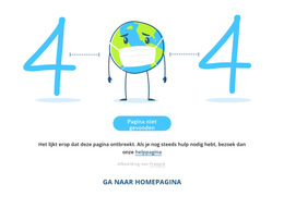Grappige 404 Pagina - Eenvoudig Websitesjabloon