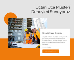 Güvenilir Inşaat Uzmanları - E-Ticaret Web Sitesi