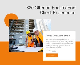 Trusted Construction Experts - Drag & Drop Web Page Design