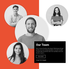 Team Block With Layered Images - Ecommerce Template