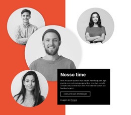 Bloco De Equipe Com Imagens Em Camadas - Landing Page Criativa Multiuso