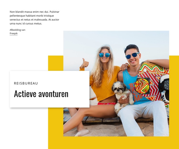 Actieve avonturen CSS-sjabloon