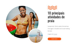 Principais Atividades De Praia – Site De Comércio Eletrônico