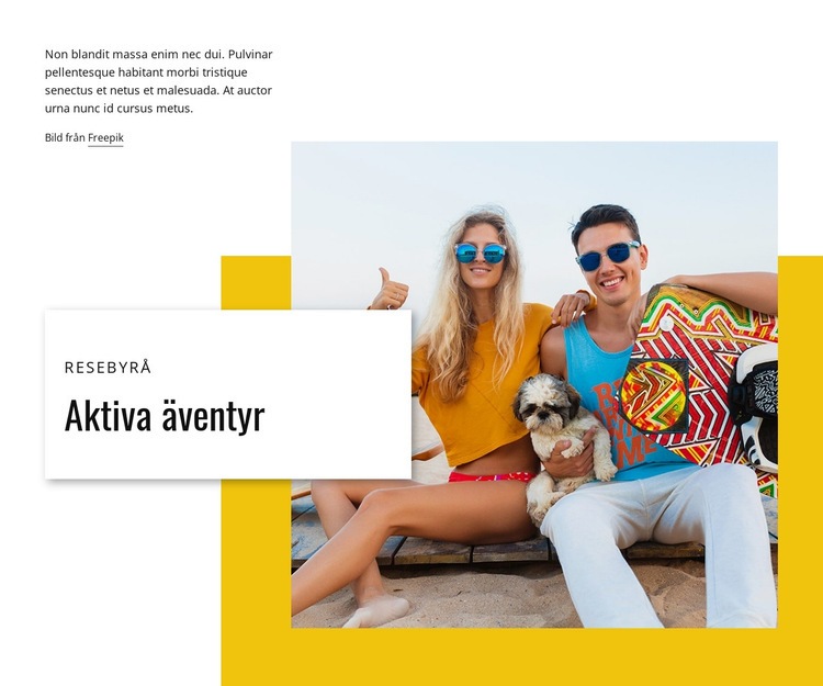 Aktiva äventyr CSS -mall