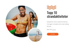 Topp Strandaktiviteter - Kreativ Mångsidig Webbplatsdesign