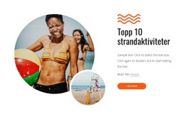 Topp Strandaktiviteter - E-Handelswebbplats