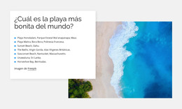 Las Playas Mas Bonitas: Plantilla HTML Sencilla