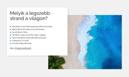 A Legszebb Strandok - Modern Webhelytervezés