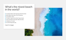The Nicest Beaches - Free Web Page Design