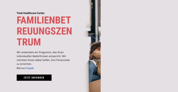 Familienbetreuungszentrum HTML Website Builder