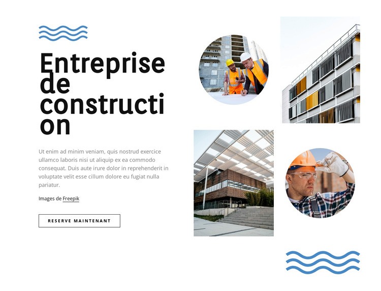 Une entreprise de construction à service complet Créateur de site Web HTML