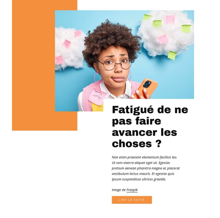 Faire les choses Maquette de site Web