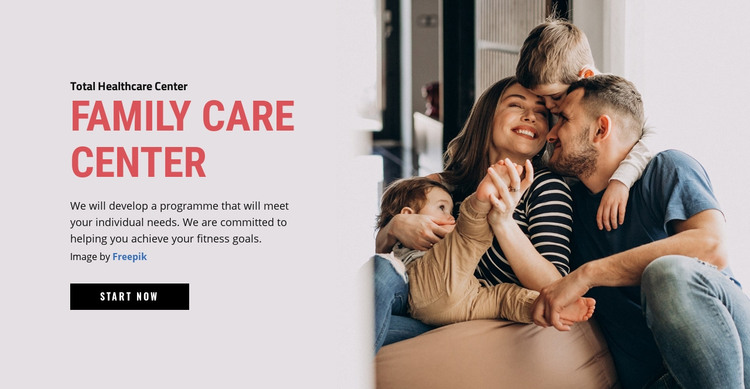 Family Care Center Homepage Design