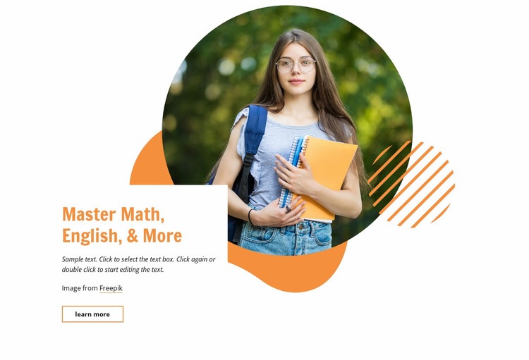 Master math, english and more Homepage Design