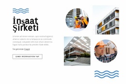 Tam Hizmet Veren Bir Inşaat Şirketi - Ücretsiz Web Sitesi Şablonu