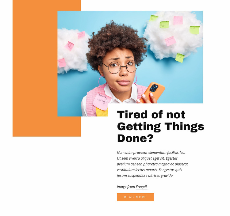 Getting things done Website Builder Templates