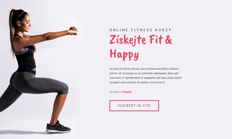 Online fitness kurzy Šablona CSS