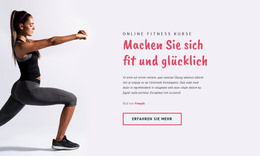 Online-Fitnesskurse – Webvorlage
