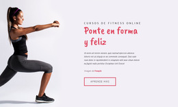 Cursos De Fitness Online - Plantilla De Diseño De Sitio Web