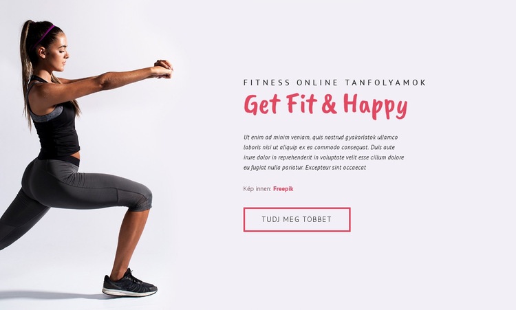 Online fitnesz tanfolyamok Sablon