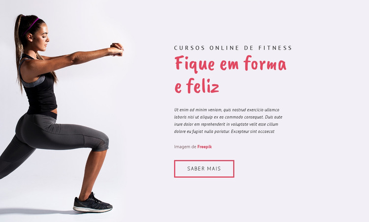 Cursos Online de Fitness Modelo HTML