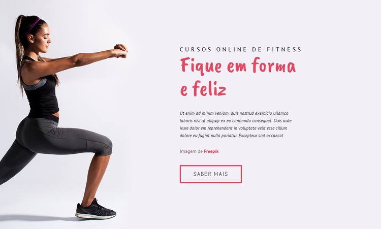 Cursos Online de Fitness Landing Page