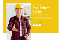 The Construction Management Company Landing Page Template