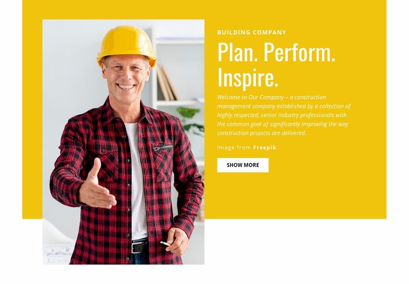 The Construction Management Company Elementor Template Alternative