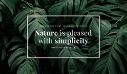 Příroda Je Potěšena Jednoduchostí