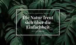 Die Natur Freut Sich Über Die Einfachheit - Anpassbare Vorlage