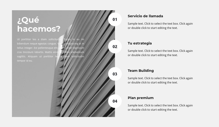 Plan de Desarrollo Plantillas de creación de sitios web