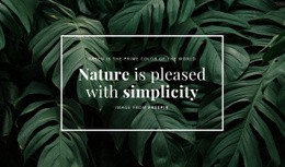 A Természet Örül Az Egyszerűségnek