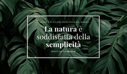 La Natura È Soddisfatta Della Semplicità Modello Reattivo HTML5