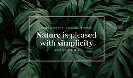 De Natuur Is Blij Met Eenvoud Sjablonen Wordpress