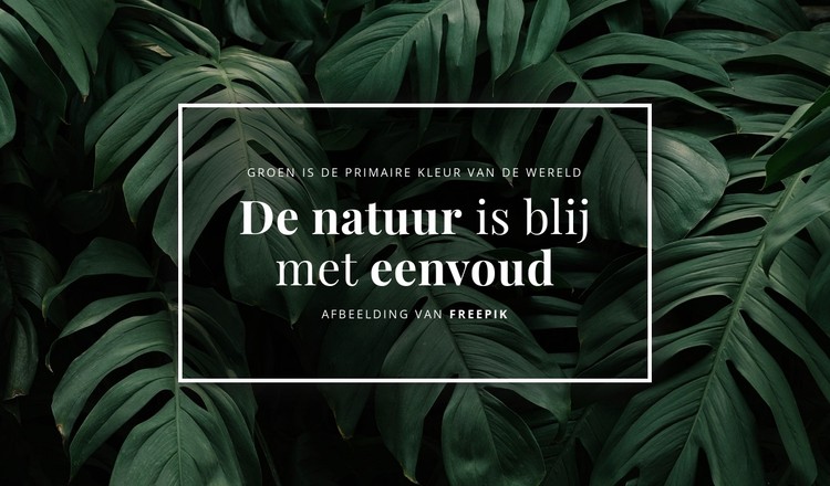 De natuur is blij met eenvoud CSS-sjabloon