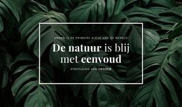 Meest Creatieve Joomla-Sjabloon Voor De Natuur Is Blij Met Eenvoud