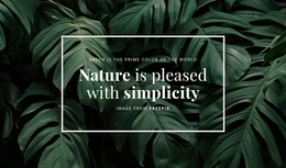 Nature Is Pleased With Simplicity - Customizable Template