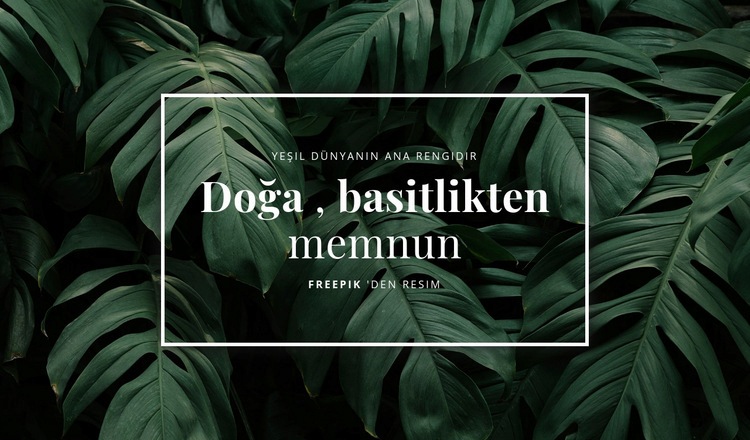 Doğa sadelikten memnun Açılış sayfası